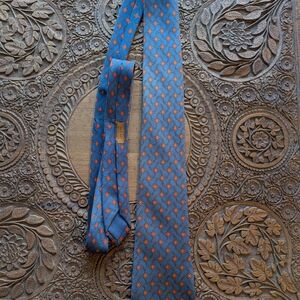 Hermes Blue and Orange Tie